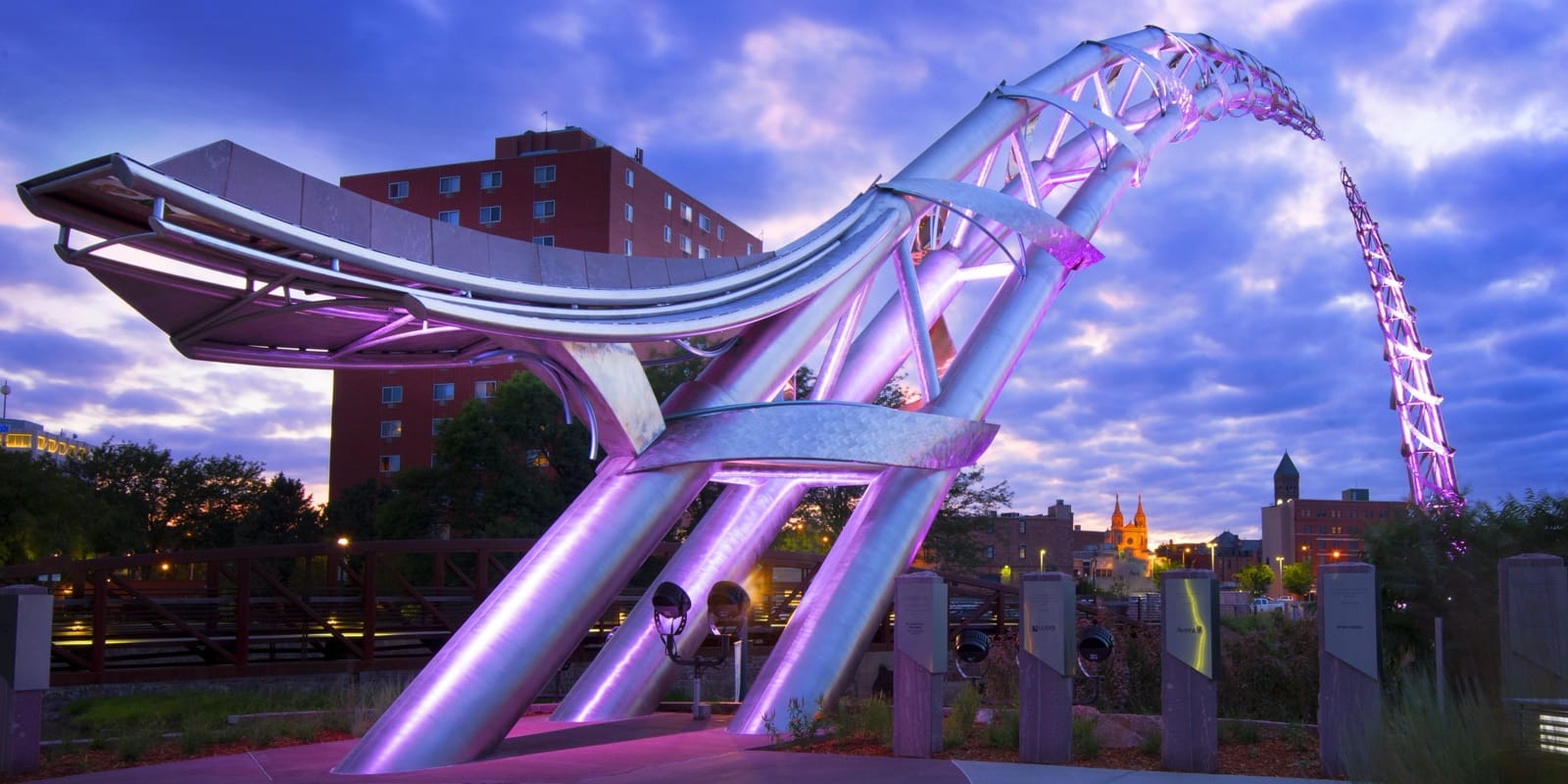 Arc of Dreams at dusk